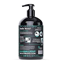 Ballsy Giveasack Charcoal Body Wash For Men 16 Oz With Pump Mint Mandarin Moisturizing Mens Bodywash With Coconut Oil