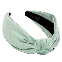 Yetasi Light Mint Headband Is Chic Green Velvet Knotted Headband For Women Are Trendy Headbands For Women Are Classy Velvet He