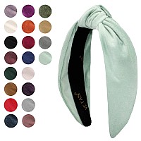 Yetasi Light Mint Headband Is Chic Green Velvet Knotted Headband For Women Are Trendy Headbands For Women Are Classy Velvet He