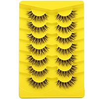 Fluffy Lashes Clear Band False Eyelashes Natural Look Wispy Faux Mink Lashes Doll Invisible Band Lashes Pack By Kiromiro