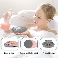 Innerneed Foodgrade Soft Silicone Body Scrubber Shower Brush With Handheld Facial Cleansing Skin Brush With Scalp Massager Sh