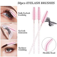 200Pcs Eyelash Extension Supplies Kit Disposable Lash Spoolies Brushes Micro Swab Brushes Mascara Wand Lip Brushes For Eyelash E