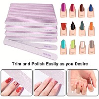 Nail File 100 Pcs Bulk Emery Board Nail Files For Acrylic Nails And Natural Nails 100180 Grit Double Sided Emory Boards For