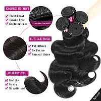 Body Wave Bundles Human Hair 18 20 22 24 Inch Brazilian Virgin Weave 4 Bundles Human Hair 100 Unprocessed Human Hair Bundles 12