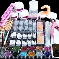 Acrylic Nail Kit For Beginners Nail Kit Set Professional Acrylic With Everything Acrylic Powder Glitter Decoration Powder Rhines