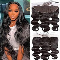 13X4 Body Wave Hd Lace Frontal Human Hair 14 Inch Body Wave Ear To Ear Transparent Lace Frontal Closure 100 Unprocessed Brazili