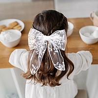 Lace Hair Bows With Hair Ties And Accessories For Girls Butterfly Clips Scrunchies Fabric Hair Bands For Babyteen Wedding