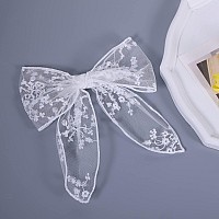 Lace Hair Bows With Hair Ties And Accessories For Girls Butterfly Clips Scrunchies Fabric Hair Bands For Babyteen Wedding