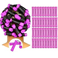 Yorostar Perm Rods Set For Natural Hair 40Pcs Plastic Cold Wave Rods For Long Short Hair Rollers Large Hair Curling Rods For Wom