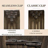 Goo Goo Clip In Hair Extensions Real Human Hair Remy Human Hair Extensions Clip Ins For Women Natural Human Hair 16Inch 110G