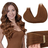 Goo Goo Tape In Hair Extensions Human Hair 350 Copper 22Inch 50G 20Pcs Thick Ends Straight Seamless Tape In Invisible Tape I