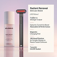 Solawave 4In1 Radiant Renewal Facial Wand Red Light Therapy For Face And Neck Galvanic Skincare Wand Facial Massager A