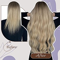 Full Shine Sew In Hair Extensions Weft Human Hair Extensions Thick Hair Balayage Hair Extensions Sew In Double Weft Extensions C