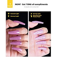 Burano Reflective Gel Nail Polish 73Ml Reflective Diamond Nail Glitter Gel Polish Sparkly Fall Winter Color Gel Polish Hologr