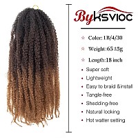 Marley Hair 18 Inch Marley Twist Hair Afro Twist Marley Braiding Hair For Faux Locs Crochet Hair Synthetic Hair Extensions1B4