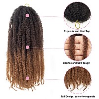 Marley Hair 18 Inch Marley Twist Hair Afro Twist Marley Braiding Hair For Faux Locs Crochet Hair Synthetic Hair Extensions1B4