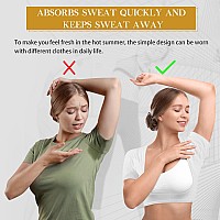 Zhanmai 3 Pcs Underarm Sweat Vest Armpit Sweat Proof Pads For Under Armpits Sweat Underarm Sweat Proof Pads For Womenwhite Bla