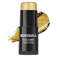 Bobisuka Gold Face Paint Stick Waterproof Metallic Golden Full Body Paint Sticks Blendable Painting Kit For Halloween Makeup S