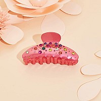 Liliewhite Hair Clip Hot Pink Acrylic Claws Hair Clips For Women Medium Size Nonslip Jaw Hair Clips Hair Accessory