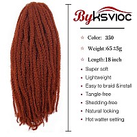 Afro Kinky Twist Crochet Hair Braids Marley Braid Hair 18Inch Senegalese Curly Crochet Synthetic Braiding Hair 6Packs350 18I