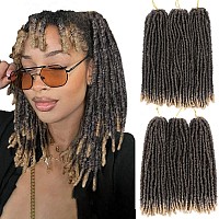 Wignee 120 Strands Faux Locs Crochet Hair 12 Inches Short Faux Locs Prelooped Soft Locs Dreadlock Crochet Hair 6 Packs Pretwis