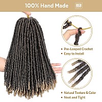 Wignee 120 Strands Faux Locs Crochet Hair 12 Inches Short Faux Locs Prelooped Soft Locs Dreadlock Crochet Hair 6 Packs Pretwis