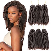 Wignee 120 Strands Faux Locs Crochet Hair 12 Inches Short Faux Locs Prelooped Soft Locs Dreadlock Crochet Hair 6 Packs Pretwis