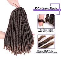 Wignee 120 Strands Faux Locs Crochet Hair 12 Inches Short Faux Locs Prelooped Soft Locs Dreadlock Crochet Hair 6 Packs Pretwis