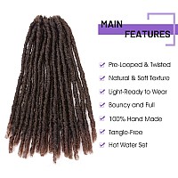 Wignee 120 Strands Faux Locs Crochet Hair 12 Inches Short Faux Locs Prelooped Soft Locs Dreadlock Crochet Hair 6 Packs Pretwis