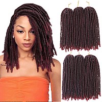 Wignee 120 Strands Faux Locs Crochet Hair 12 Inches Short Faux Locs Prelooped Soft Locs Dreadlock Crochet Hair 6 Packs Pretwis