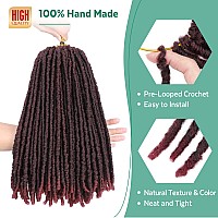 Wignee 120 Strands Faux Locs Crochet Hair 12 Inches Short Faux Locs Prelooped Soft Locs Dreadlock Crochet Hair 6 Packs Pretwis