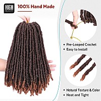 Wignee 120 Strands Faux Locs Crochet Hair 12 Inches Short Faux Locs Prelooped Soft Locs Dreadlock Crochet Hair 6 Packs Pretwis