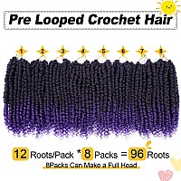 Passion Twist Hair 10 Inch 8 Packs Pre Twisted Passion Twist Crochet Hair For Black Women Pre Looped Passion Twist Curly Croch