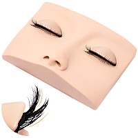 Embagol Double Layer Lash Mannequin Head With 2 Layers Replaced Eyelids Makeup For Training Head Removable Realistic Eyelids Eye