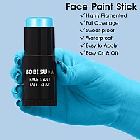 Bobisuka Light Blue Face Paint Stick Baby Blue Eye Black Body Sticks For Sports Waterproof Painting For Halloween Avatar Corps