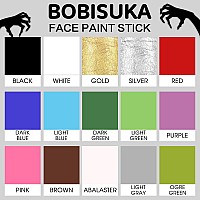 Bobisuka Light Blue Face Paint Stick Baby Blue Eye Black Body Sticks For Sports Waterproof Painting For Halloween Avatar Corps