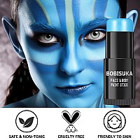 Bobisuka Light Blue Face Paint Stick Baby Blue Eye Black Body Sticks For Sports Waterproof Painting For Halloween Avatar Corps