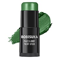 Bobisuka Green Face Paint Stick Waterproof Dark Green Eye Black Body Paint Sticks For Sports Painting Kit For Halloween Makeup