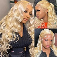 Manyisi 613 Lace Front Wig Human Hair 13X4 Body Wave Blonde Lace Front Wigs Human Hair Pre Plucked With Baby Hair 613 Hd Lace Fr