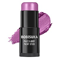 Bobisuka Purple Face Body Paint Stick Cream Blendable Eye Black Sticks For Sports Waterproof Facepaints Foundation For Hallowe