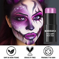 Bobisuka Purple Face Body Paint Stick Cream Blendable Eye Black Sticks For Sports Waterproof Facepaints Foundation For Hallowe