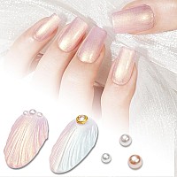 Aillsa Pearl Pink Gel Nail Polish Pearlescent Iridescent Gel Polish Aurora Mermaid Nail Gel Glitter Shimmer Shell Soak Off U V G