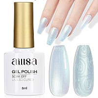 Aillsa Pearl Gel Nail Polish Shimmer Mermaid Gel Polish Pearlescent Shell Nail Gel Soak Off U V Gel Cotton Candy Glazed Donut Ch