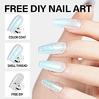 Aillsa Pearl Gel Nail Polish Shimmer Mermaid Gel Polish Pearlescent Shell Nail Gel Soak Off U V Gel Cotton Candy Glazed Donut Ch