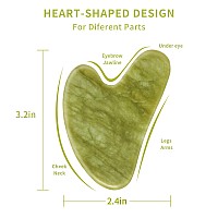 Fuiyoocen Gua Sha Facial Tools Natural Jade Guasha Tool For Face Double Chin Jawline Jade Gua Sha Stone Selfskin Care Face