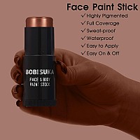 Bobisuka Brown Face And Body Paint Stick Chocolate Brown Eye Black Stick For Sports Waterproof Oilbased Painting Kit For Hall