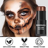 Bobisuka Brown Face And Body Paint Stick Chocolate Brown Eye Black Stick For Sports Waterproof Oilbased Painting Kit For Hall