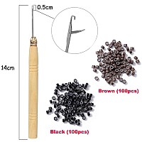 Black Hair Tinsel Kit With Tool 6Pcs 1200 Strands Glitter Tinsel Hair Extensions Heat Resistant Sparkling Shiny Fairy Hair Acces