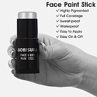 Bobisuka Light Grey Face Body Paint Stick Gray Contour Face Paints Sticks Grayscale Makeup Painting Kit For Halloween Homestuc