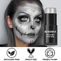 Bobisuka Light Grey Face Body Paint Stick Gray Contour Face Paints Sticks Grayscale Makeup Painting Kit For Halloween Homestuc